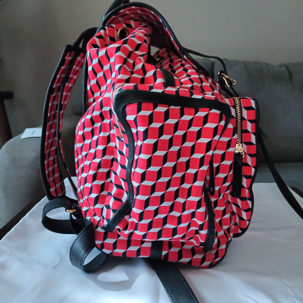 Pierre Hardy Red Geometric Backpack - Picture 2 of 5